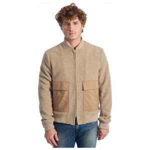 Roberto Pepe Luxury Beige Wool Men Jacket