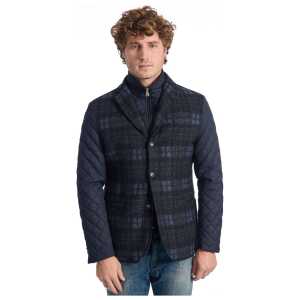 Roberto Pepe Luxury Blue Wool Men Jacket
