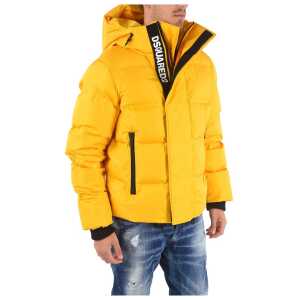 Dsquared² Yellow Nylon Men Down Jacket