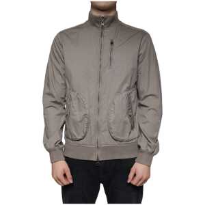 Armani Jeans Brown Cotton Full Zip Bomber Logo Jacket