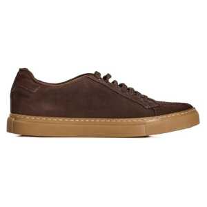 Roberto Pepe Luxury Brown Calfskin Men Sneaker