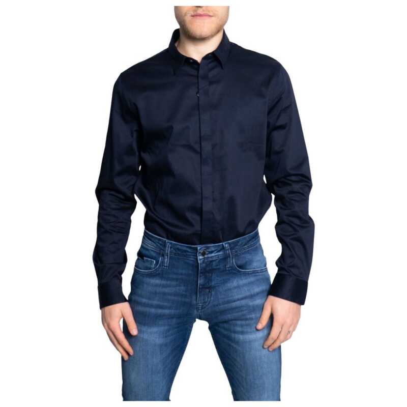 Armani Exchange Blue Cotton Shirt, theFeinheit