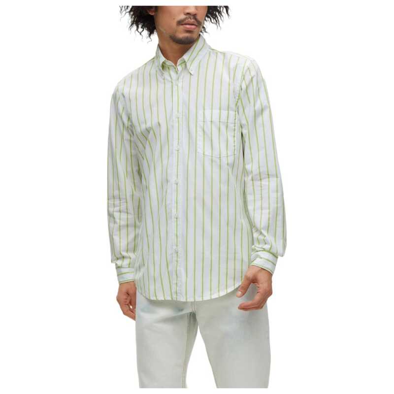 Hugo Boss Green Cotton Shirt, theFeinheit