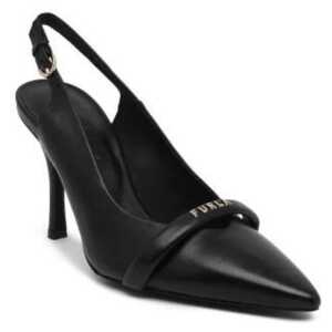 Furla Black Leather Sandal