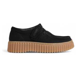 Clarks Black Suede Leather Flat Shoe