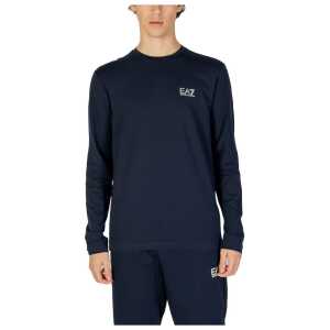 EA7 Emporio Armani Blue Cotton Shirt