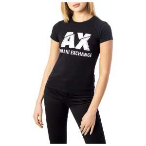 Armani Exchange Black Cotton T-Shirt