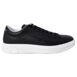 Armani Exchange Black Leather Sneaker