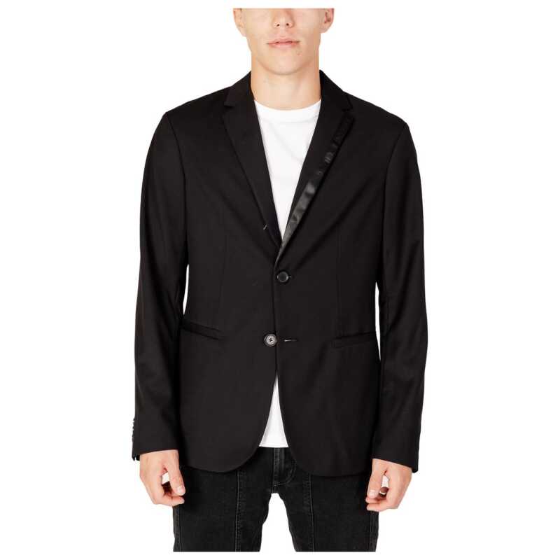 Armani Exchange Black Polyester Blazer, theFeinheit