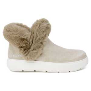 Love Moschino Beige Leather Sneaker