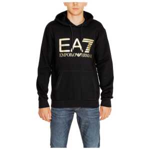 EA7 Emporio Armani Black Cotton Sweater
