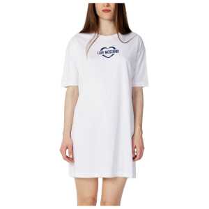 Love Moschino White Cotton Dress