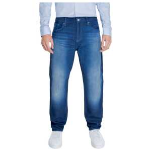 Armani Exchange Blue Cotton Skinny Pant