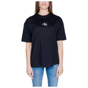 Calvin Klein Jeans Black Cotton Tops & T-Shirt