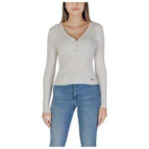 Guess Cream Viscose Tops & T-Shirt