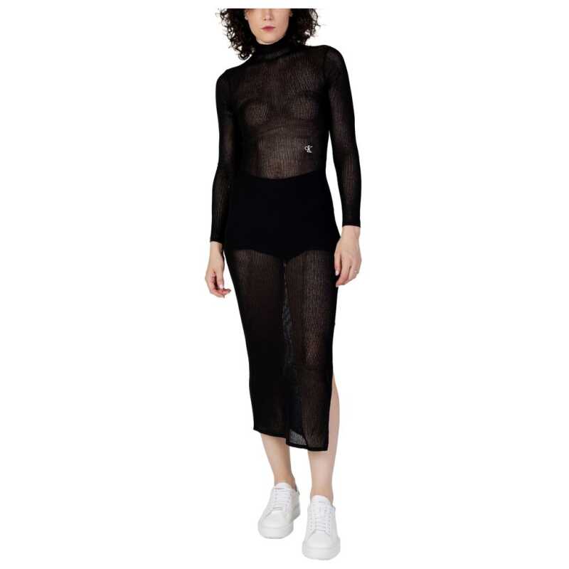 Calvin Klein Jeans Black Marabou Dress, theFeinheit