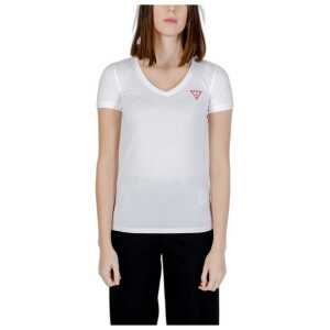 Guess White Cotton Tops & T-Shirt