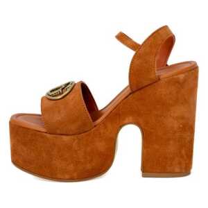 Guess Brown Suede Leather Sandal