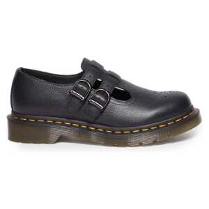 Dr. Martens Black Leather Flat Shoe