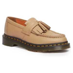 Dr. Martens Beige Leather Flat Shoe