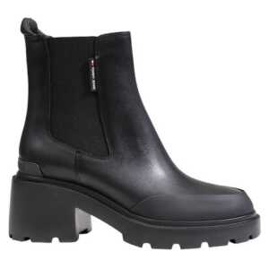 Tommy Hilfiger Jeans Black Leather Boot