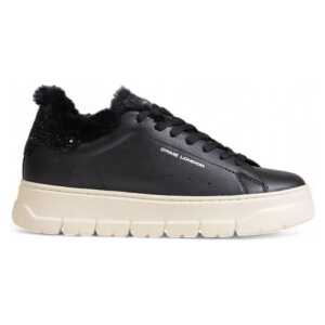 Crime London Black Leather Sneaker