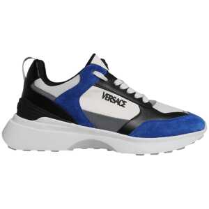 Versace Multicolor Canvas Quad Fabric Medusa Low Top Sneakers Shoes