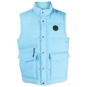 Woolrich Light Blue Polyester Men Vest