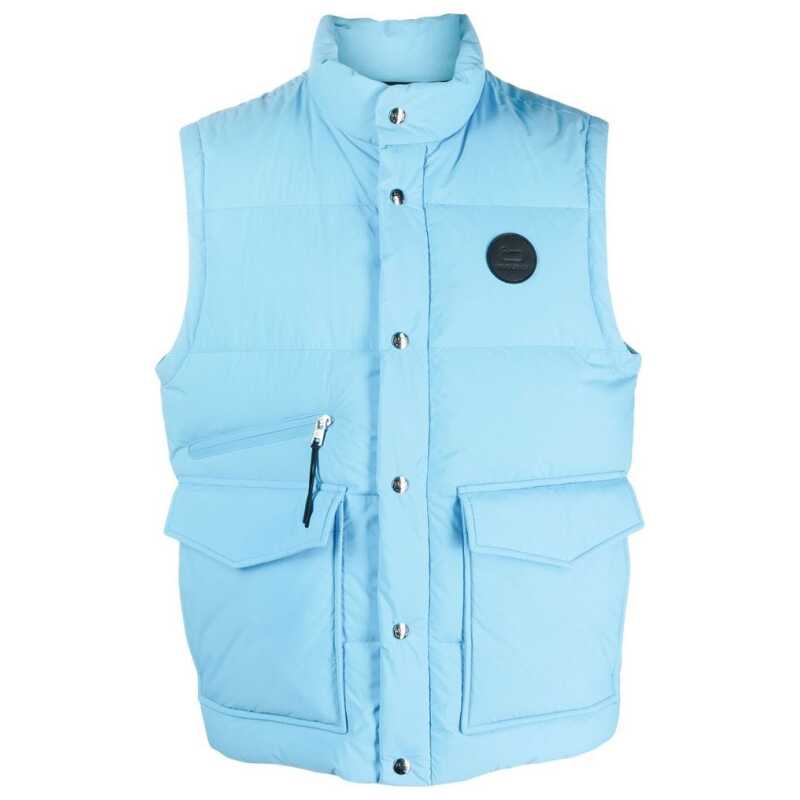 Woolrich Light Blue Polyester Men Vest, theFeinheit