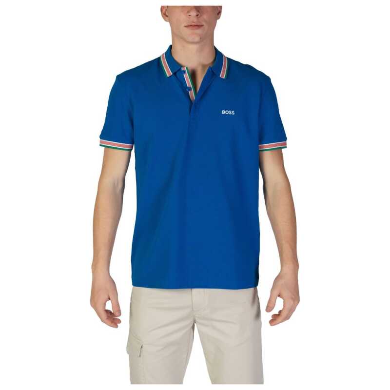 Hugo Boss Blue Cotton Polo Shirt, theFeinheit