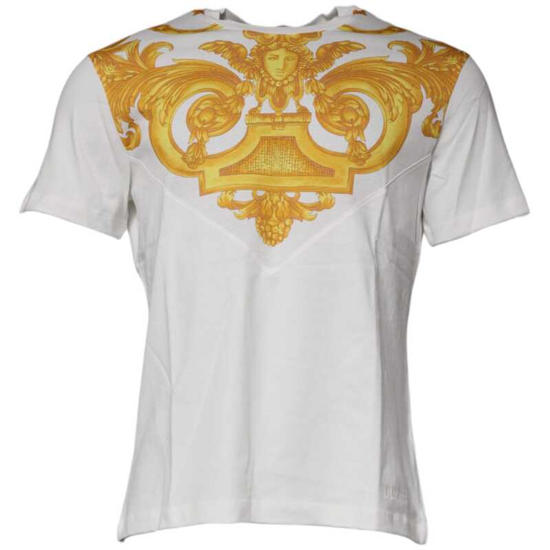Versace White Medusa Print Cotton Crew Neck T-shirt, theFeinheit