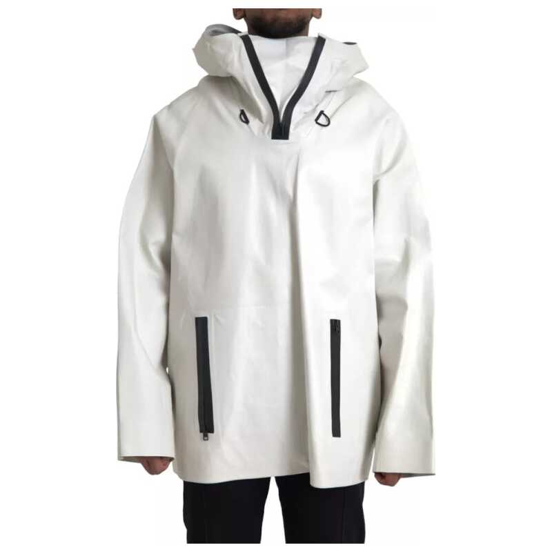 Bottega Veneta White Leather Men Waterproof Jacket Blouson, theFeinheit