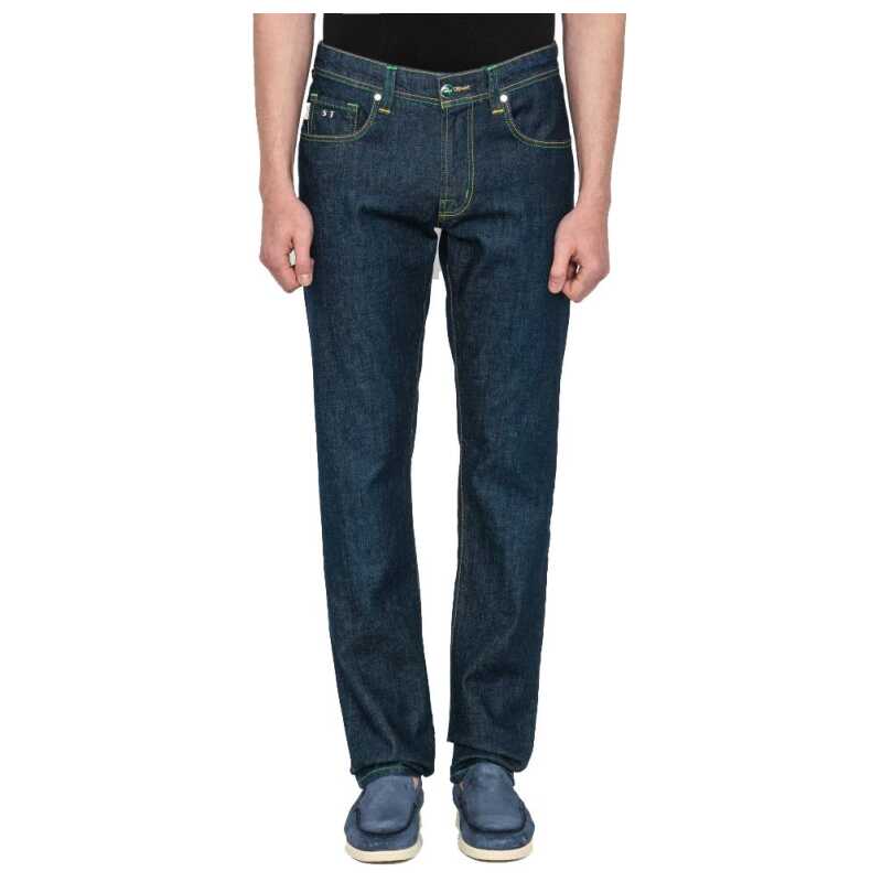 Tramarossa Blue Cotton Jeans &amp; Pant, theFeinheit