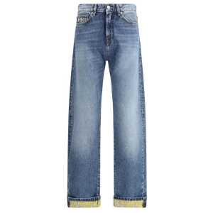Versace Barocco Turn-Up Jeans
