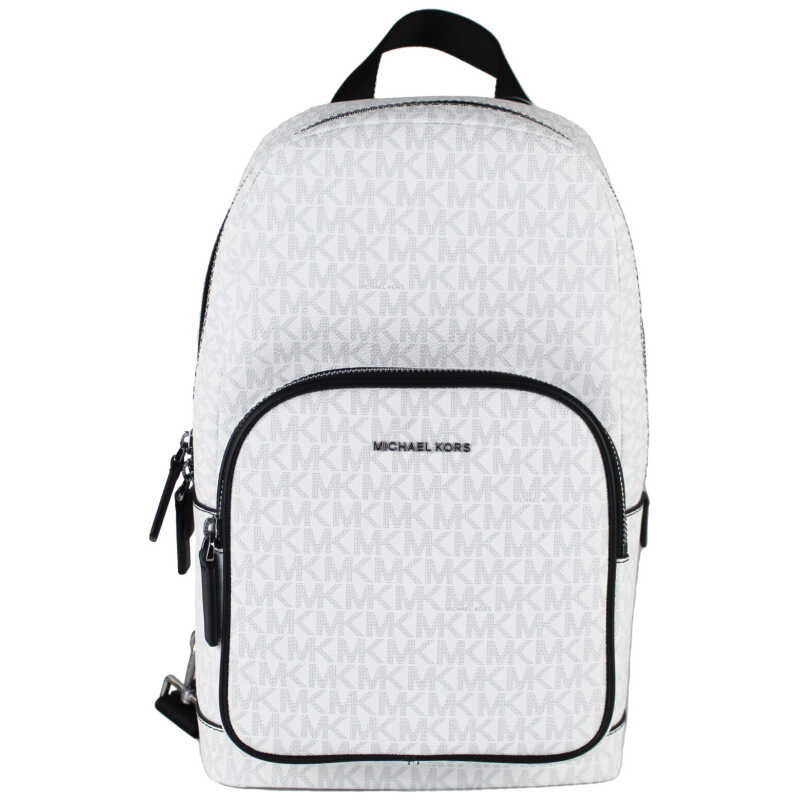 Michael Kors Cooper Medium White Signature PVC Sling Backpack, theFeinheit