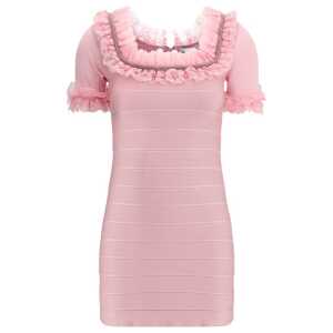Self-Portrait Ruffle Knit Mini Dres