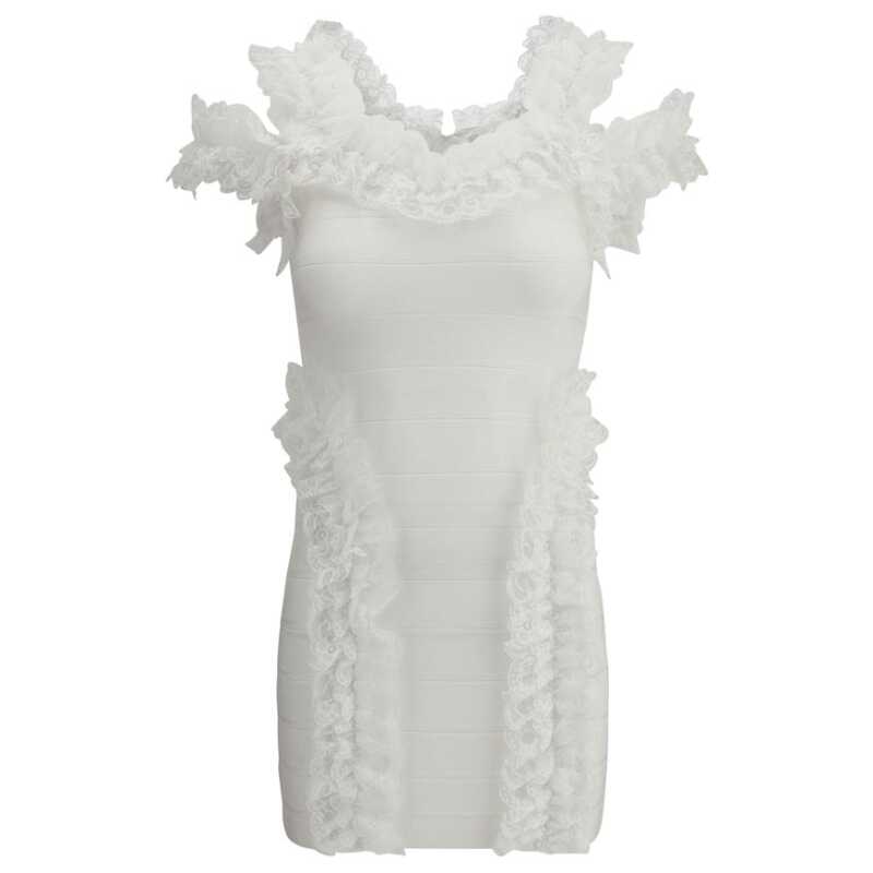 Self-Portrait Knit Ruffle mini Dress, theFeinheit