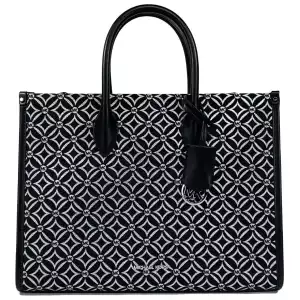 Michael Kors Mirella Medium Top Zip Crossbody Tote Bag Black