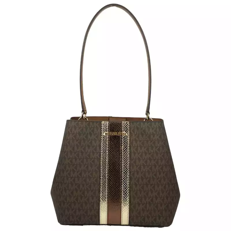 Michael Kors Medium Pratt Bucket Shoulder Bag Purse Brown, theFeinheit