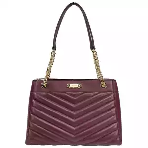 Michael Kors Whitney Medium Chain Shoulder Bag Purse Oxblood