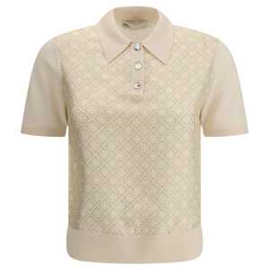 Tory Burch Wool and silk Polo Shirt