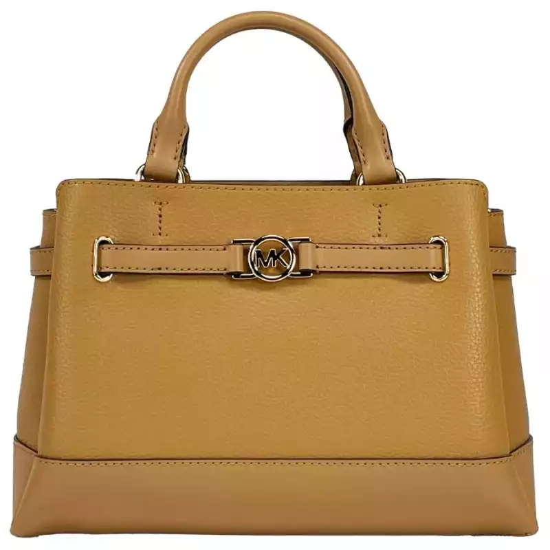 Michael Kors Reed Small Leather Belted Satchel Crossbody Bag Brown, theFeinheit