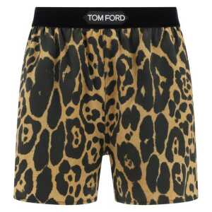 Tom Ford Leopard stretch Shorts