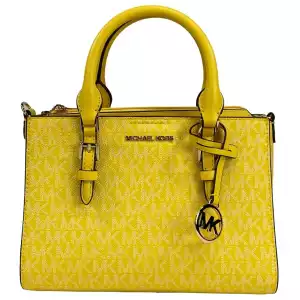 Michael Kors Charlotte 3 in 1 Satchel Bag Crossbody Golden Yellow