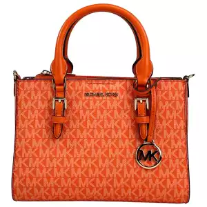 Michael Kors Charlotte 3 in 1 Satchel Bag Crossbody Poppy Orange