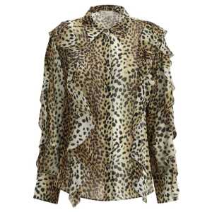 Blumarine Silk chiffon leopard Shirt