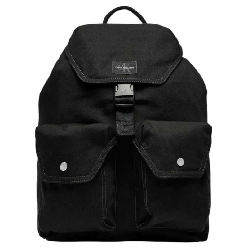 Calvin Klein Jeans Black Recycled Polyester Backpack, theFeinheit