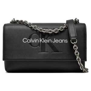 Calvin Klein Jeans Black And White Artificial Leather Handbag