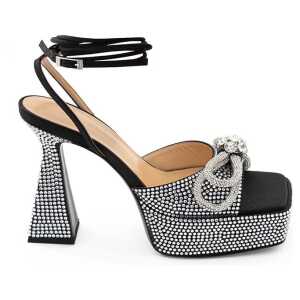 MACH & MACH Chic Black Leather Platforms for Elevated Style