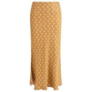 Marine Serre Moon satin midi Skirt